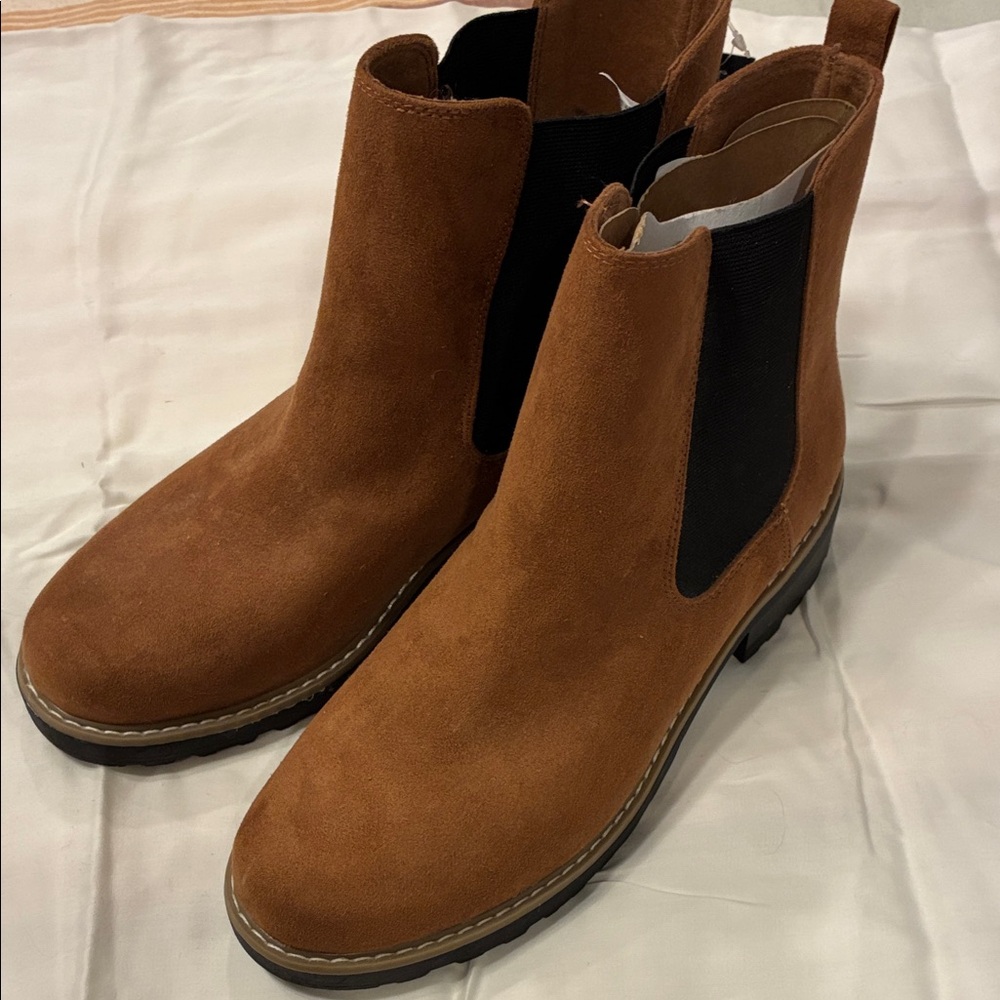 NWT Target Tan Suede Ankle Booties